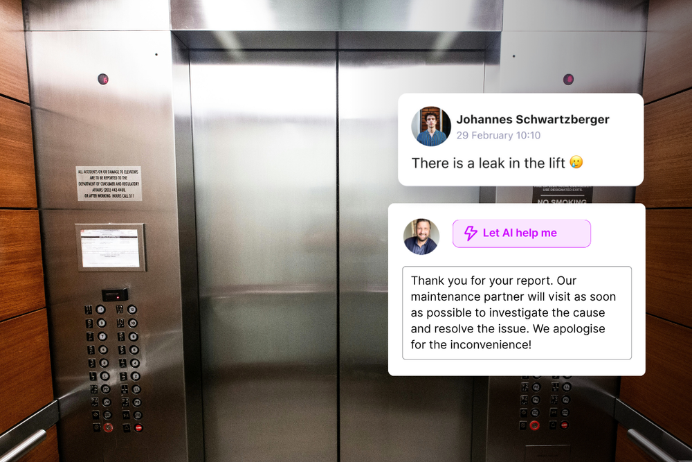 AI assistant for quickly replying to service request