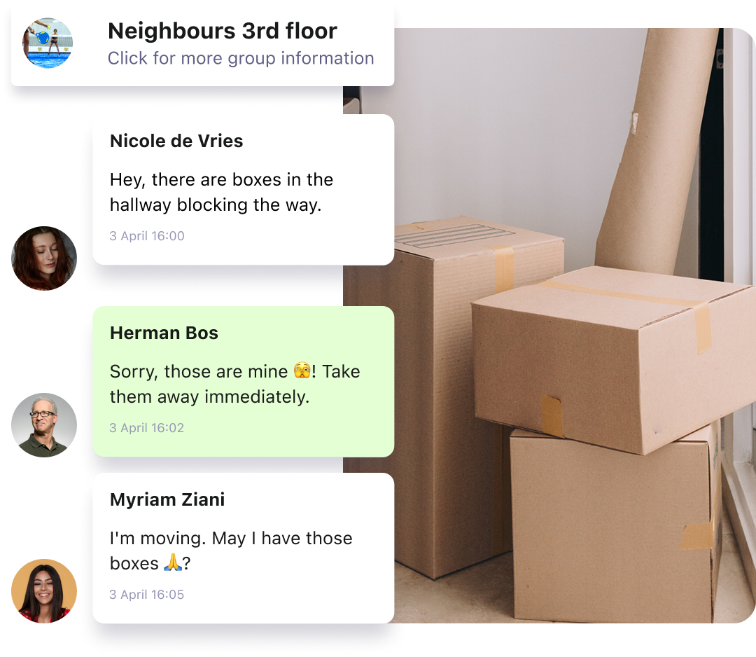 Chat with your neighbours via the Area of People resident app
